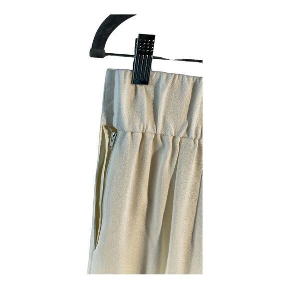 Sideffects Women’s Vintage light Cream pleated Ankle Pants Side zipper Size M - Picture 7 of 12